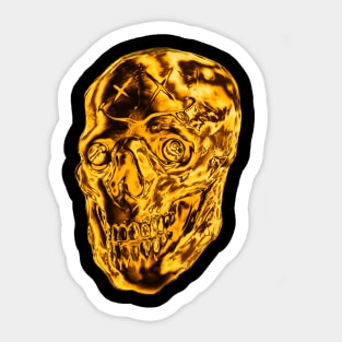 Golden Skull Sticker